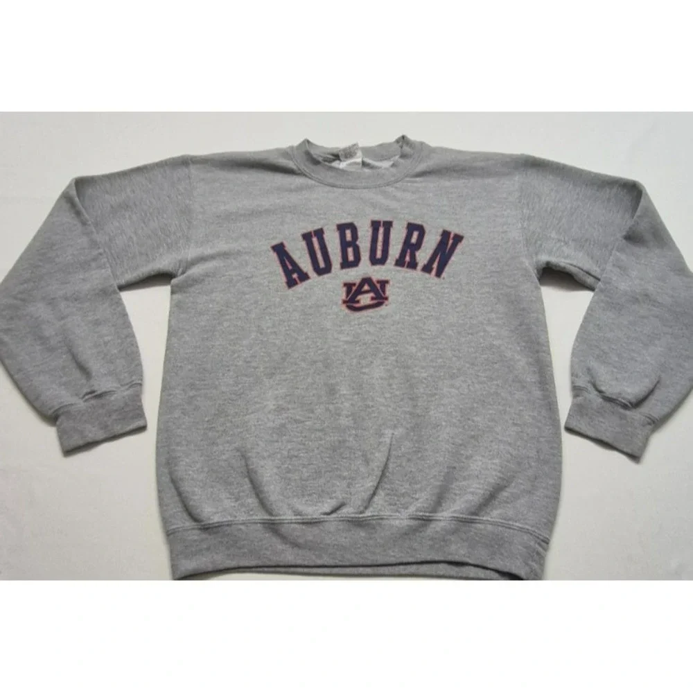 Auburn Tigers men's gray school‎ logo game day crew neck sweatshirt sz. S sports